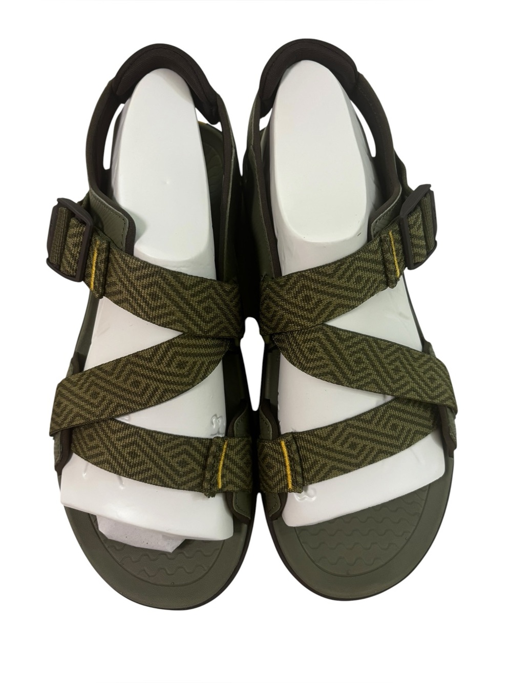 KURU Current Sandals Shoes Mens Size 11 Olive Green Golden Yellow Comfort Hiking
